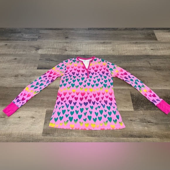 Little Sleepies Other - Little Sleepies Ombré Heart bamboo pajama TOP ONLY size Small